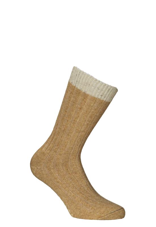 640101 Merino Silk Ribbed Crew Tan MMD