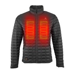 Back heated Jacket men black zone chest -3XL