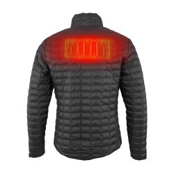 Back heated Jacket men black zone dos 3XL