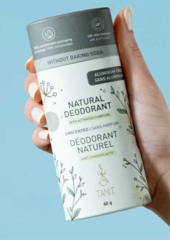 Déodorant solide naturel sans parfum avec charbon actif