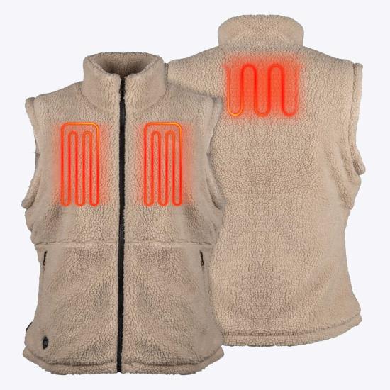 Womens-Heated-Vest-Upland-Sherpa-Coffee-XL